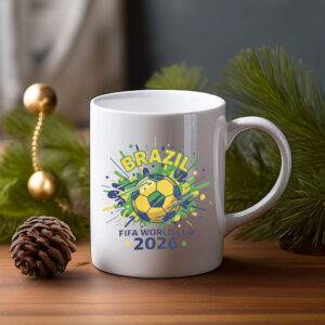 Brazil World Cup 2026 Soccer Ball Mug