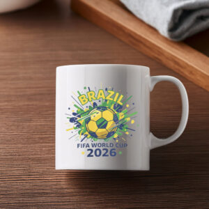 Brazil World Cup 2026 Soccer Ball Mug