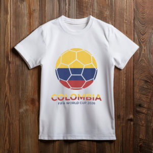 Colombia Flag Soccer Ball Tee