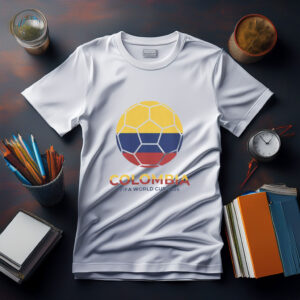 Colombia Flag Soccer Ball Tee