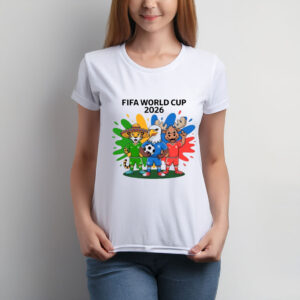 FIFA World Cup 2026 Color Splash Animal Football T-Shirt