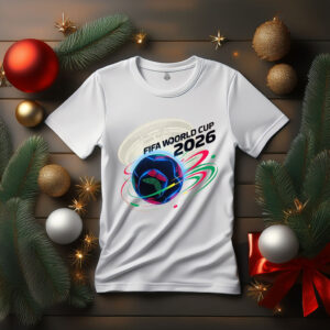 FIFA World Cup 2026 Neon Football Stadium Graphic T-Shirt