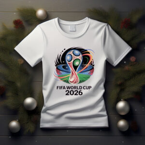 FIFA World Cup 2026 Trophy Galaxy Stadium Football T-Shirt