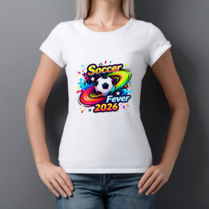 Soccer Fever 2026 Color Splash Football T-Shirt