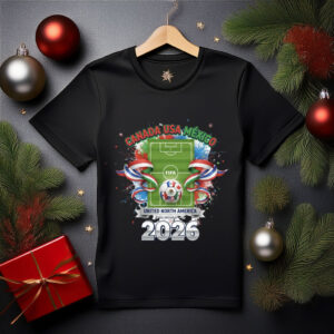 Soccer Field & North America Flags Tee