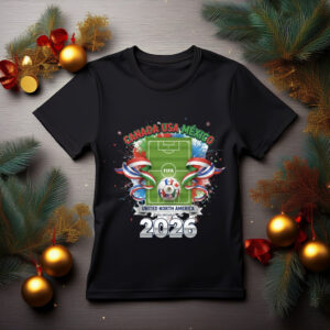 Soccer Field & North America Flags Tee