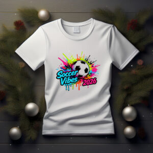 Soccer Vibes 2026 Graffiti Football T-Shirt