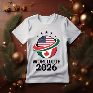 World Cup 2026 North America Flags Football Icon T-Shirt
