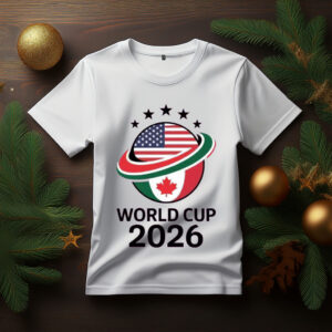 World Cup 2026 North America Flags Football Icon T-Shirt