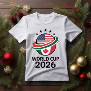 World Cup 2026 North America Flags Football Icon T-Shirt