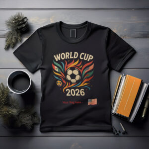 World Cup 2026 Soccer Ball Flame Shirt