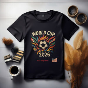 World Cup 2026 Soccer Ball Flame Shirt