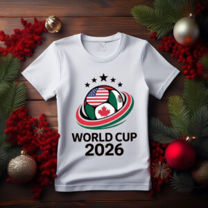 World Cup 2026 USA Canada Mexico Soccer Ball Emblem T-Shirt