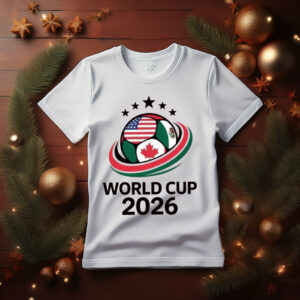 World Cup 2026 USA Canada Mexico Soccer Ball Emblem T-Shirt