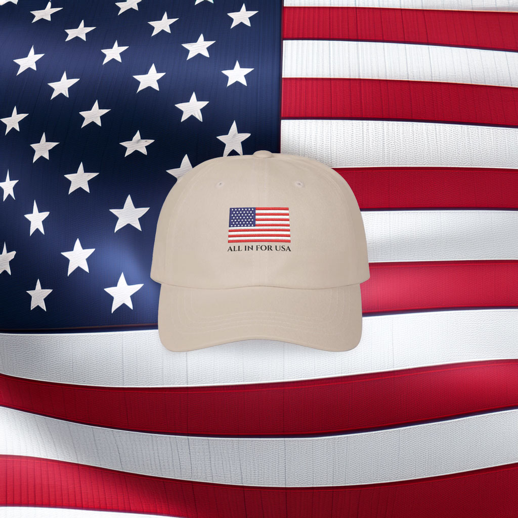 Embroidered USA Flag Dad Hat