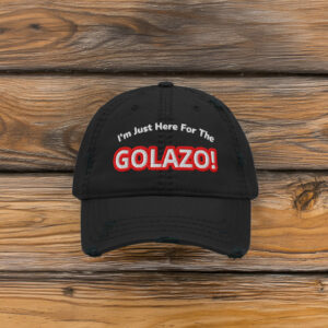 Soccer Fan Embroidered Distressed Dad Cap