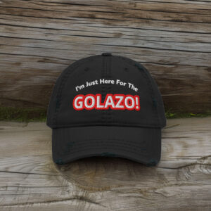 Soccer Fan Embroidered Distressed Dad Cap