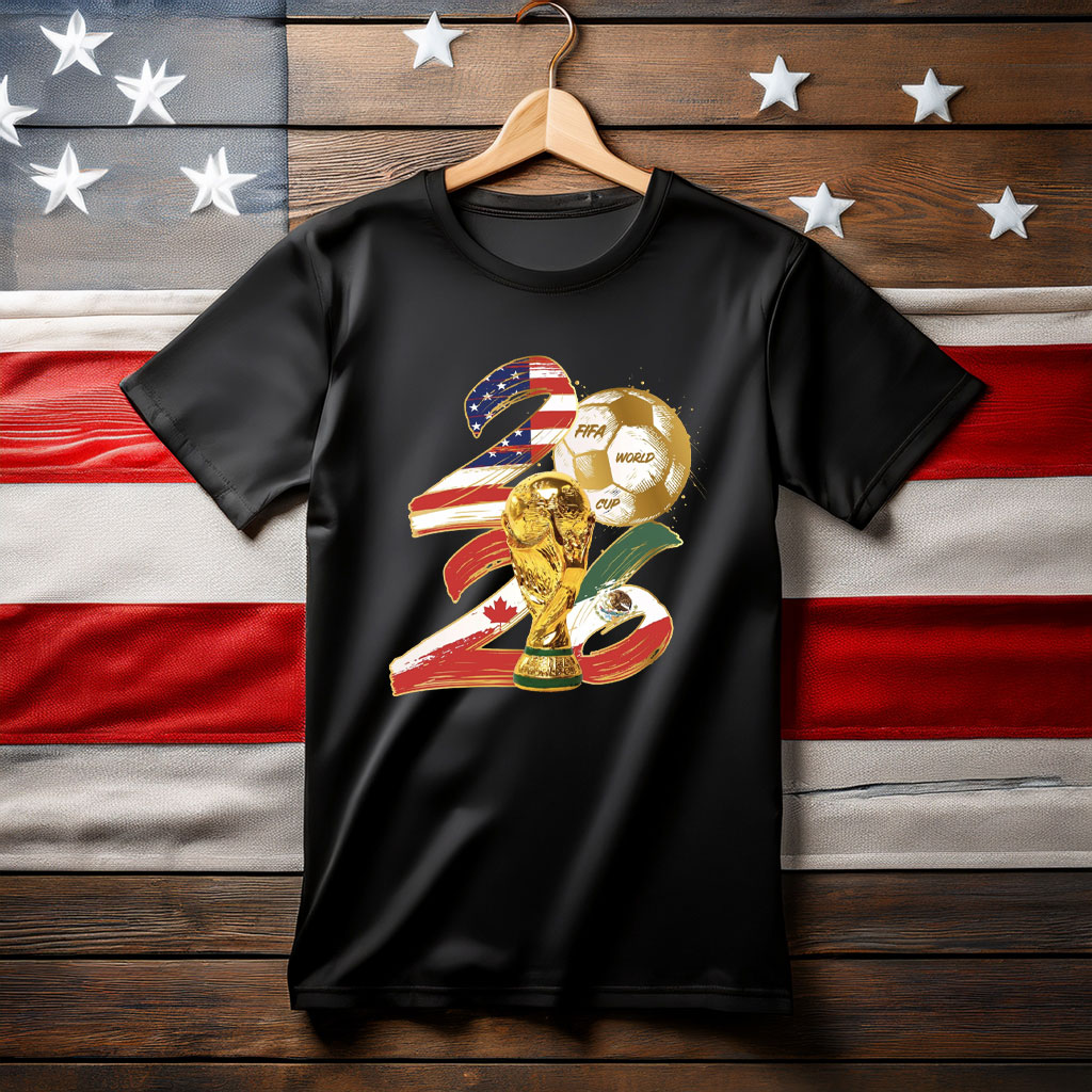 USA Canada Mexico Football Trophy T-Shirt