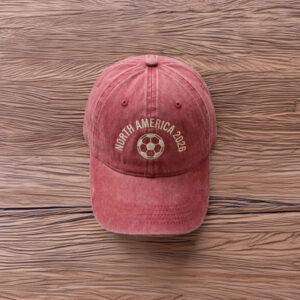 Embroidered North America 2026 Soccer Wash Dad Cap