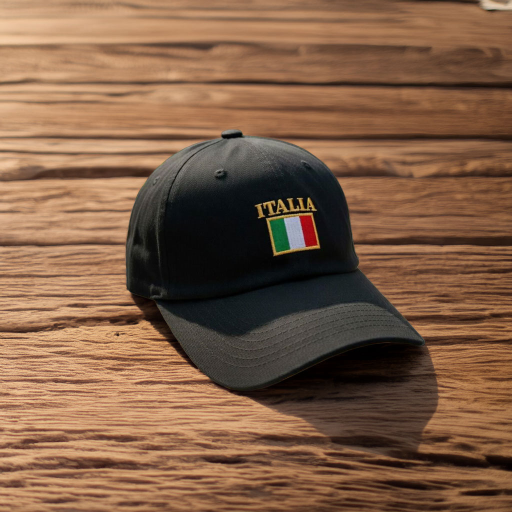 Italia Flag Embroidered Hat