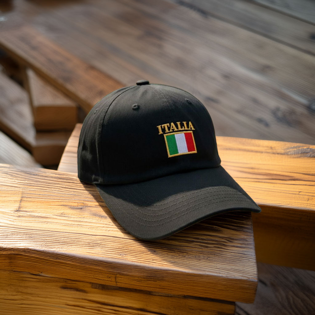 Italia Flag Embroidered Hat