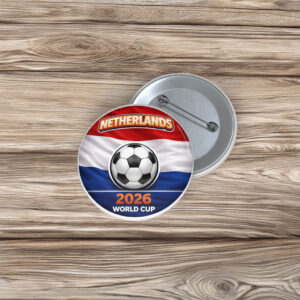 Netherlands World Cup 2026 Pin Button