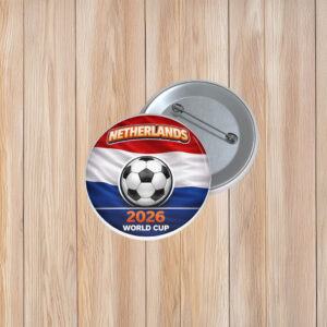 Netherlands World Cup 2026 Pin Button