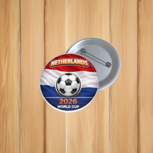 Netherlands World Cup 2026 Pin Button