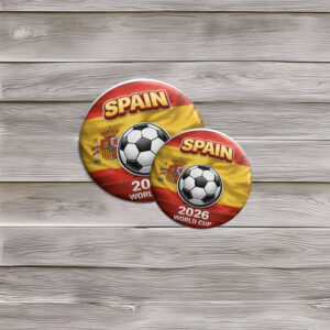 Spain World Cup Pin Buttons