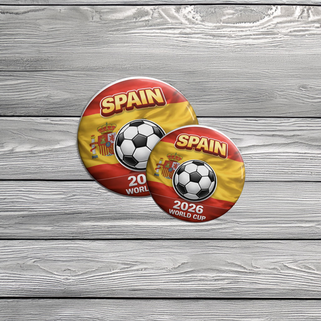 Spain World Cup Pin Buttons