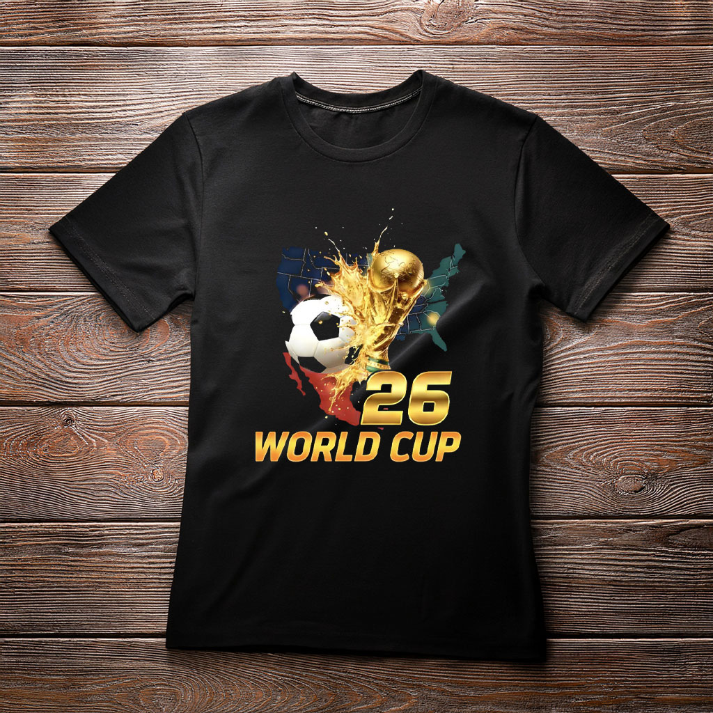USA Canada Mexico Soccer Fan Tee