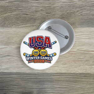 USA Hockey Gold Medal Pin Button