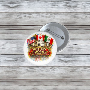 World Cup 2026 Soccer Logo Pin Button
