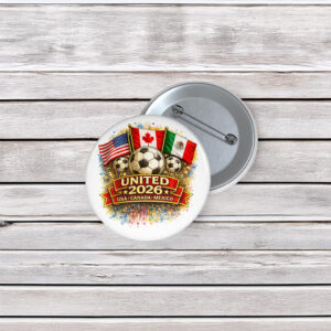 World Cup 2026 Soccer Logo Pin Button